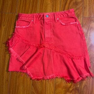 GRLFRND Jeans Giselle A-Line Ruffle Denim
Skirt OOAK Size 26